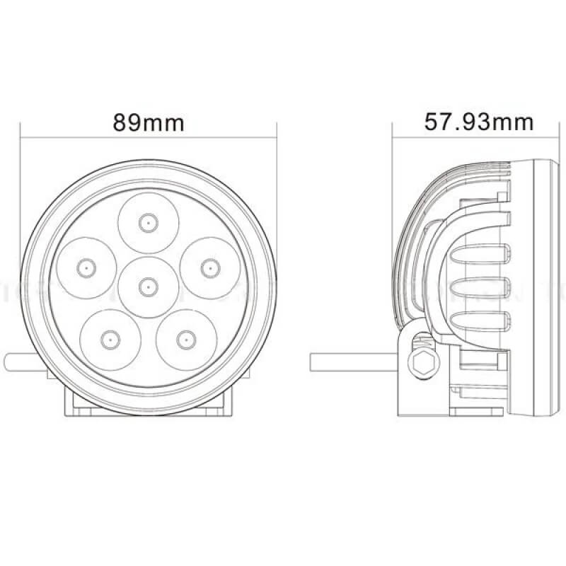 Boat Tunnel Light 18W, 8 degree WARM WHITE