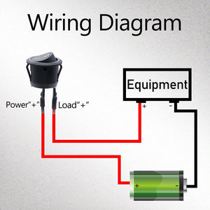 Rocker Switch ON/Off SPST 2Pin Latching Toggle Switch Snap Round with Pre-Wired