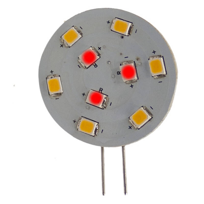 G4 Horizontal 9 LED Red & White (Side Pin)