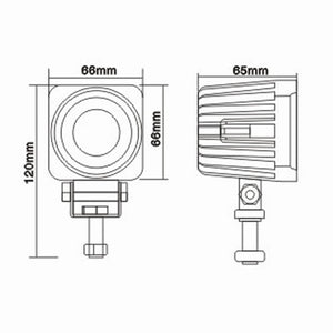 Boat Tunnel Light 10W, 8 degree