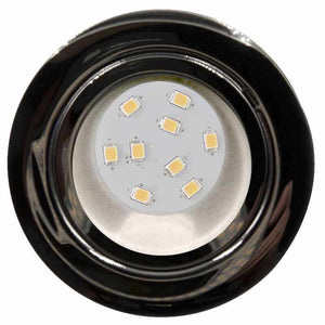 CAB9X downlight Chrome with 3-Step Dimmable 9 LED bulb, 12v/24v