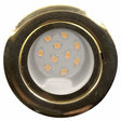 CAB10 downlight Brass finish with replaceable 10 LED bulb, 12v/24v