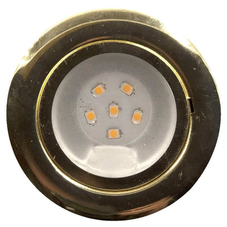 CAB6 downlight Brass finish with replaceable 6 LED bulb, 12v/24v