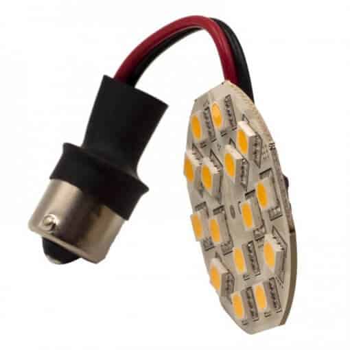 This is a BA15S Wired 15 LED flat bulb