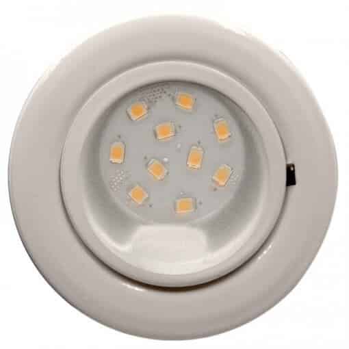 CAB10 downlight White finish with replaceable 10 LED bulb, 12v/24v