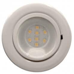 CAB8 downlight White finish with replaceable 8 LED bulb, 12v/24v